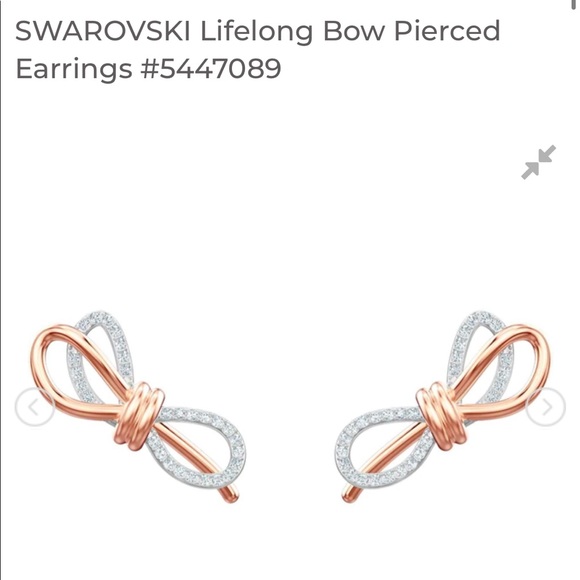 Swarovski lifelong bow earrings - NWOT - Picture 4 of 5